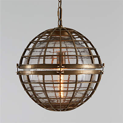 Boathouse Round Metal Cage Pendant Light by Leanne Ford