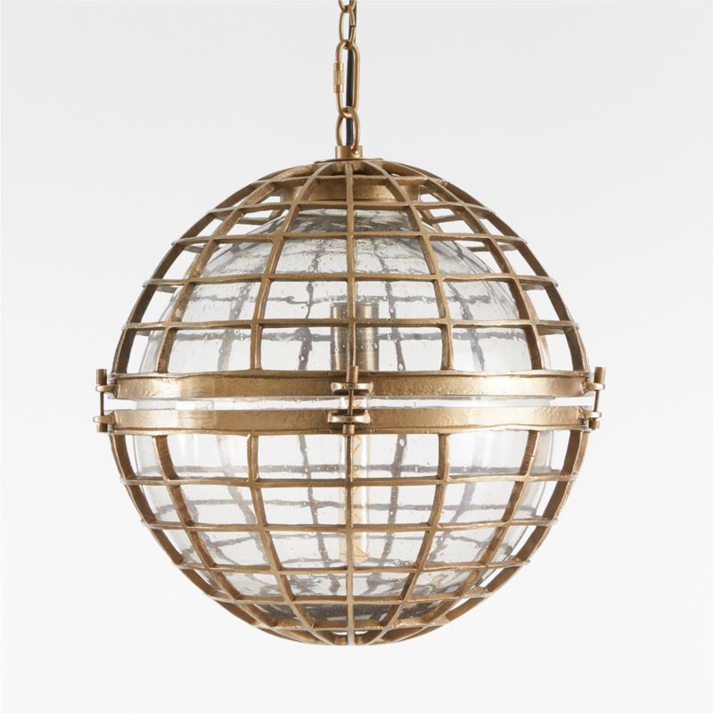 North Small Brass Cage Pendant Light by Leanne Ford + Reviews