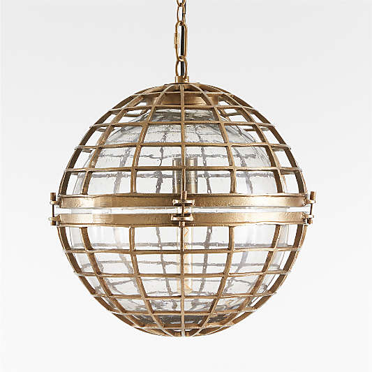 Boathouse Round Metal Cage Pendant Light by Leanne Ford