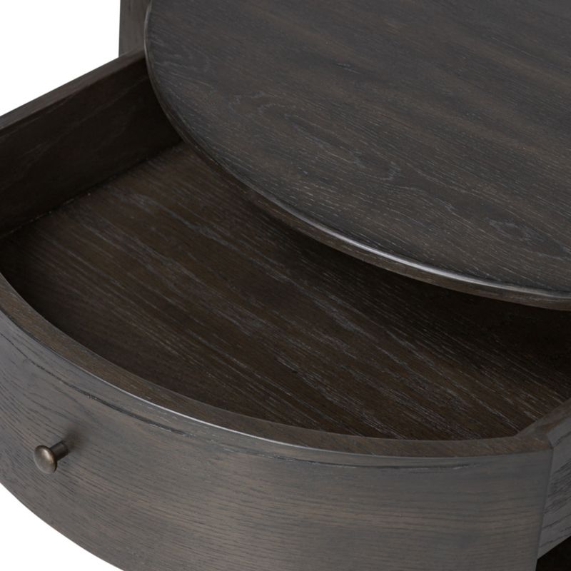 Bode 26" Smoked Black Oak Nightstand - image 7 of 9