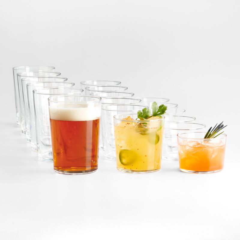 Bodega Mixed Glasses, Set of 18