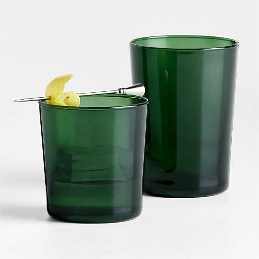 Bodega 12-Oz. Double Old-Fashioned Green Glass