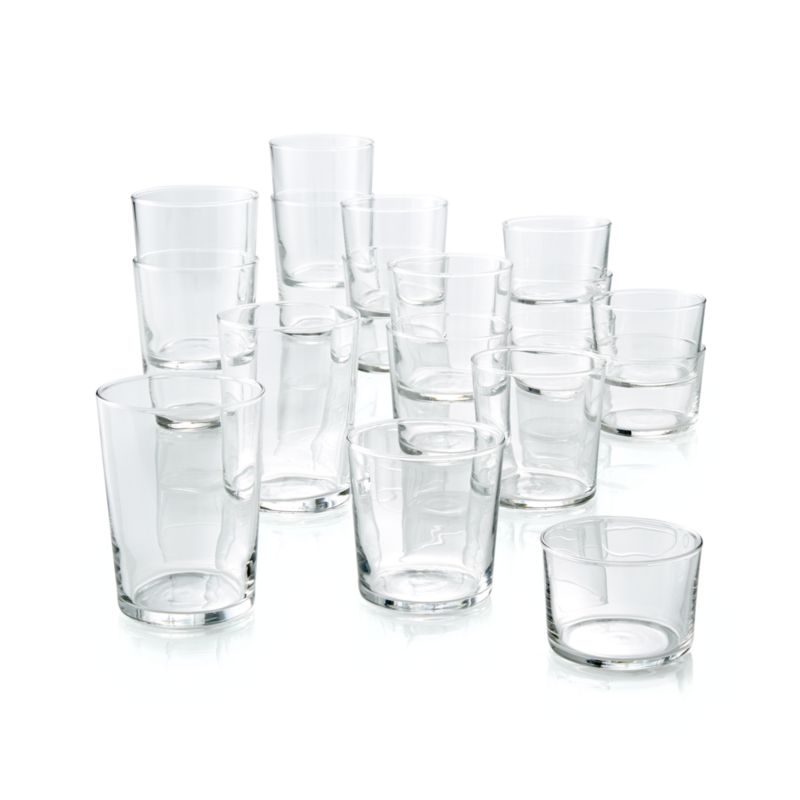 Bodega Mixed Glasses, Set of 18