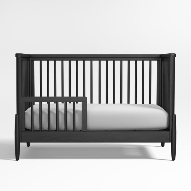 Bodie Ebonized Black Oak Wood Toddler Bed Rail - image 1 of 2