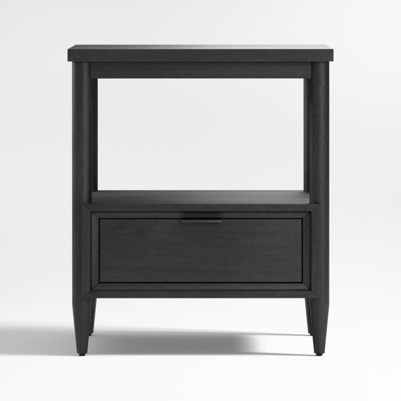 Bodie Ebonized Black Wood Kids Nightstand with Drawer - image 0 of 8