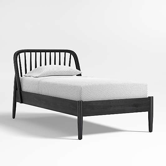 Bodie Spindle Ebonized Black Wood Kids Bed