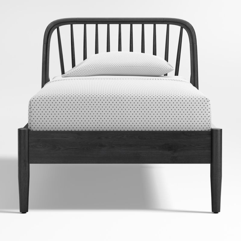 Bodie Spindle Ebonized Black Wood Kids Twin Bed - image 6 of 8