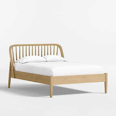 Bodie Spindle Natural Oak Wood Kids Full Bed