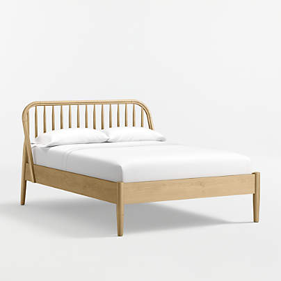 Bodie Spindle Natural Oak Wood Kids Full Bed