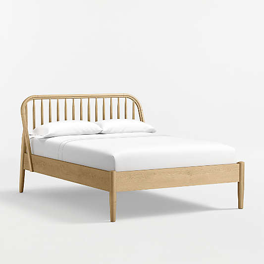 Bodie Spindle Natural Oak Wood Kids Full Bed