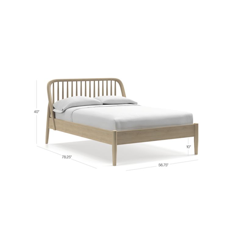 View Bodie Spindle Natural Oak Wood Kids Full Bed - image 2 of 18