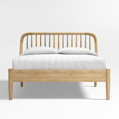 Bodie Oak Spindle Kids Full Bed, Oak Bed Frame Full