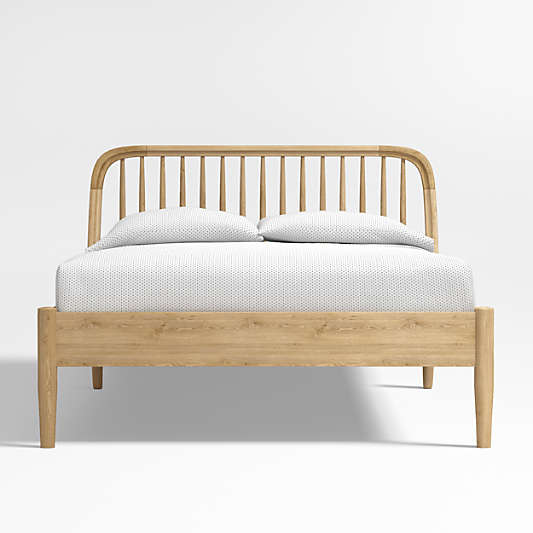 Bodie Spindle Natural Oak Wood Kids Full Bed