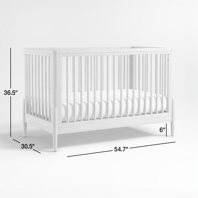 View Bodie Natural Oak Wood Convertible Baby Crib - image 3 of 24