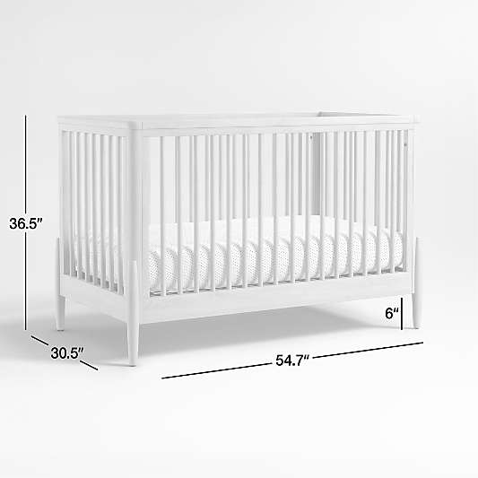 Bodie Flax Brown Wood Convertible Baby Crib