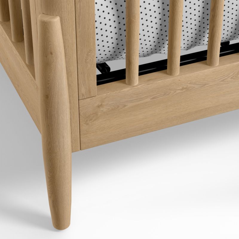 Bodie Natural Oak Wood Convertible Baby Crib - image 18 of 24