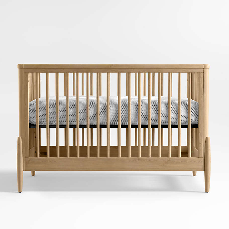 Bodie Natural Oak Wood Convertible Baby Crib + Reviews