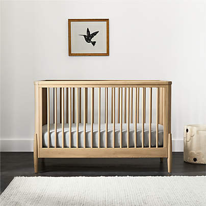 Bodie Natural Oak Wood Convertible Crib