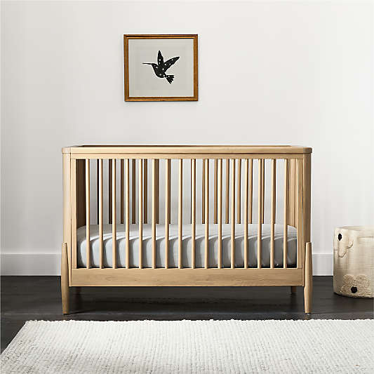 Bodie Natural Oak Wood Convertible Crib