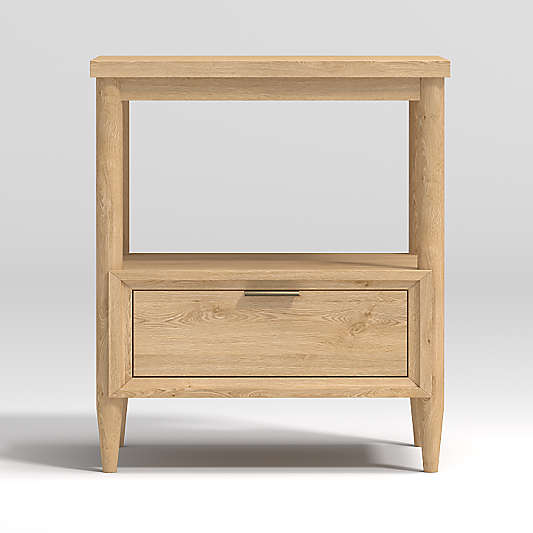 Bodie Natural Oak Wood Kids Nightstand with Drawer