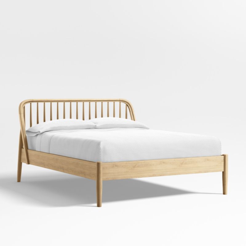 Bodie Spindle Natural Oak Wood Kids Queen Bed - image 10 of 14