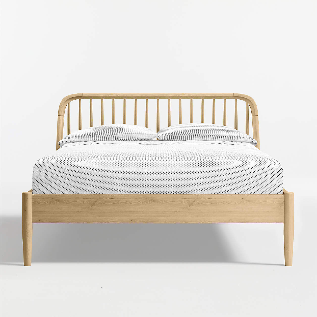 Bodie Oak Wood Spindle Kids Queen Bed Frame + Reviews Crate & Kids