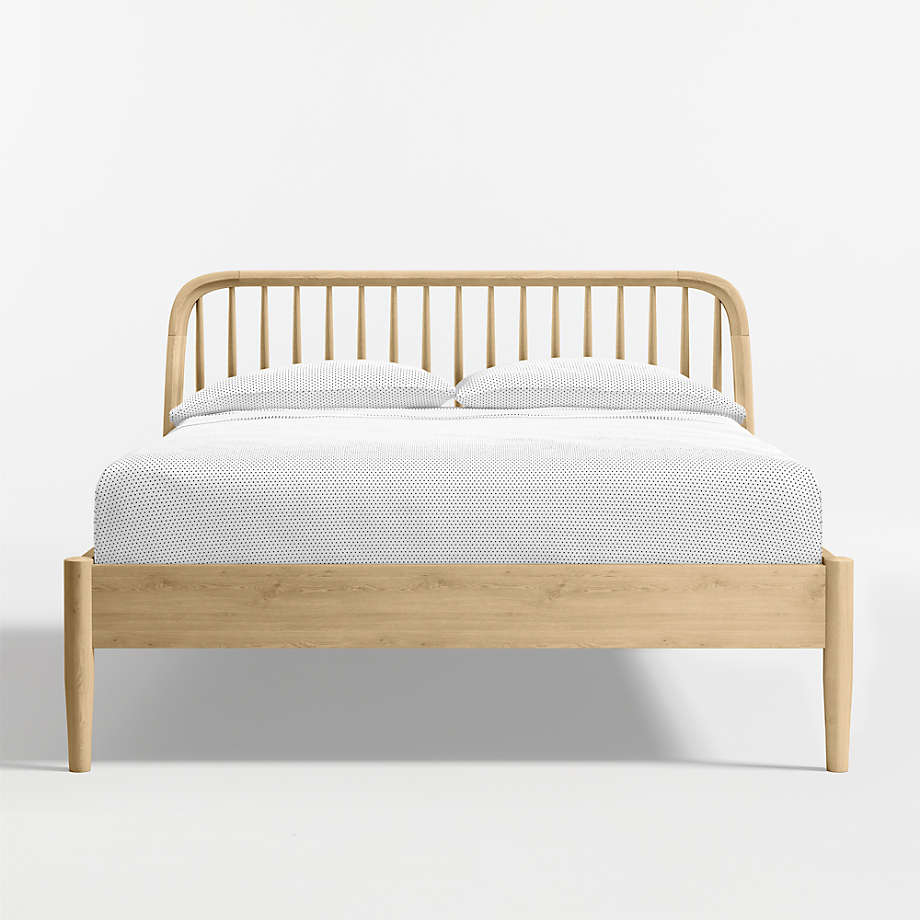 Bodie Oak Wood Spindle Kids Queen Bed Frame + Reviews Crate & Kids