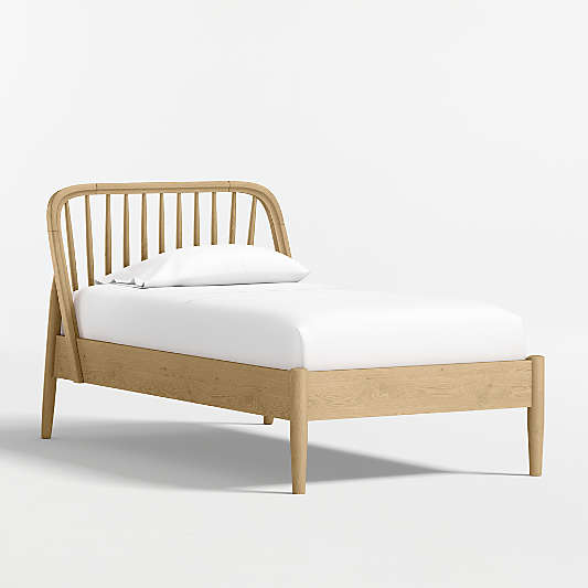 Bodie Spindle Natural Oak Wood Kids Bed