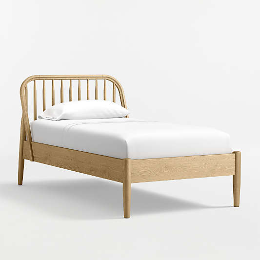 Bodie Spindle Natural Oak Wood Kids Bed