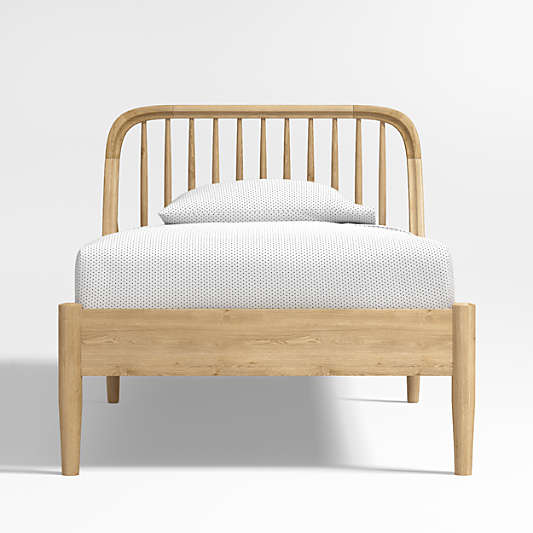 Bodie Spindle Natural Oak Wood Kids Twin Bed