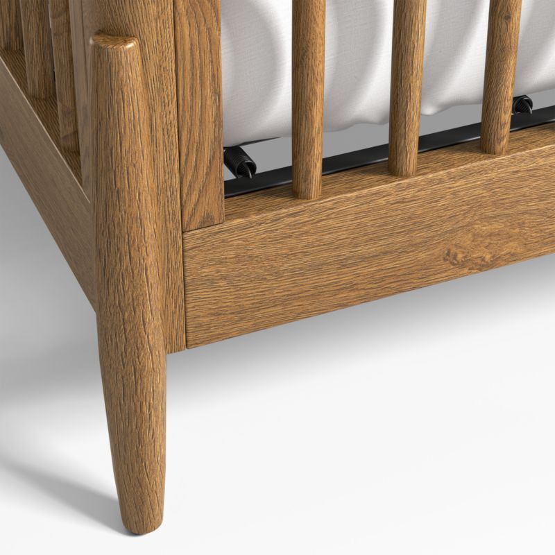 Bodie Flax Brown Wood Convertible Baby Crib - image 7 of 9