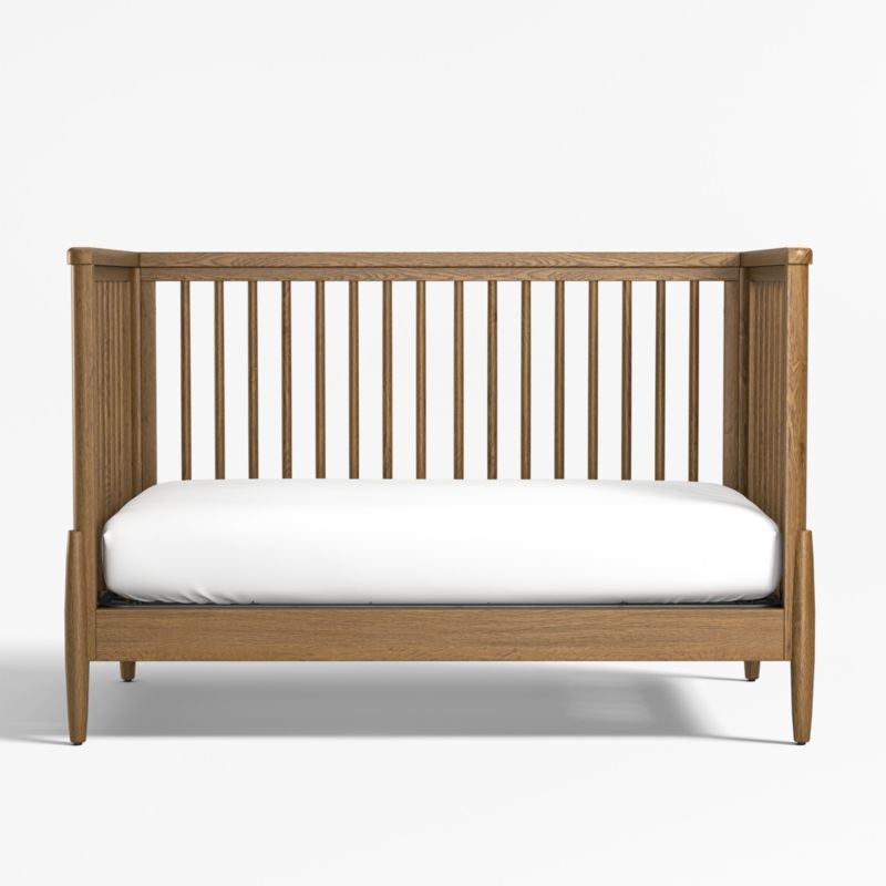 Bodie Flax Brown Wood Convertible Baby Crib - image 6 of 9