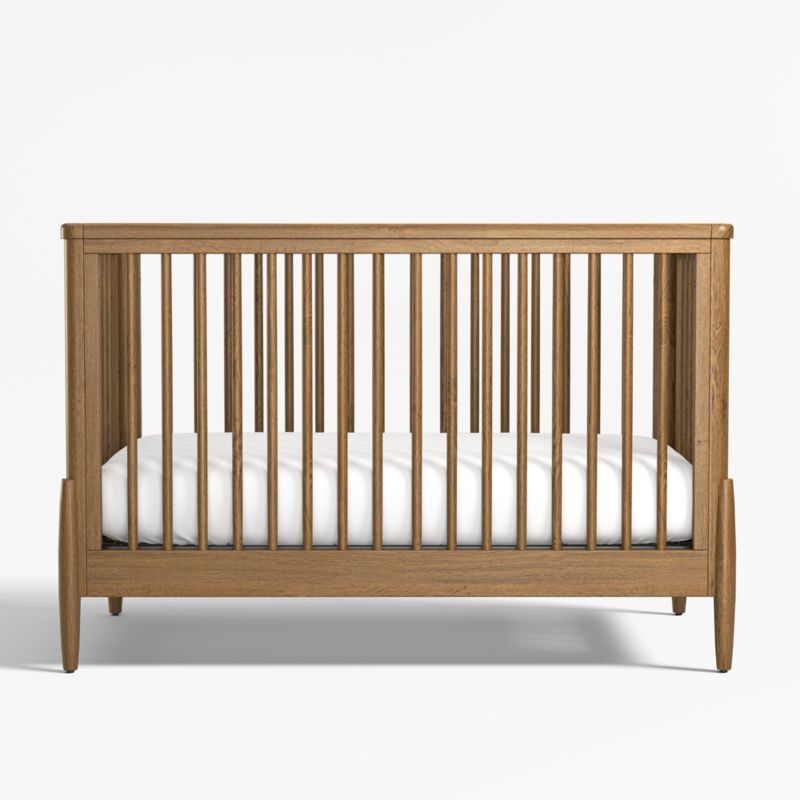 Bodie Flax Brown Wood Convertible Baby Crib - image 5 of 9