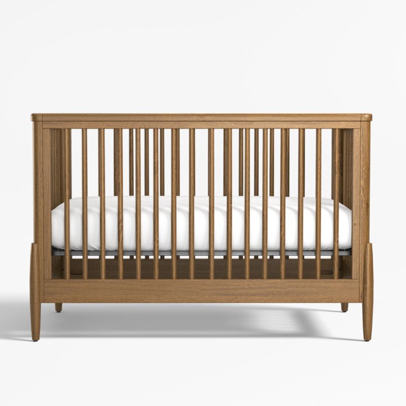 Bodie Flax Brown Wood Convertible Baby Crib - image 4 of 9