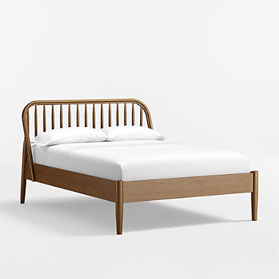 Bodie Spindle Flax Brown Wood Kids Full Bed