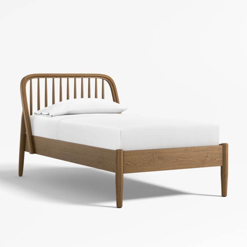 Bodie Spindle Flax Brown Wood Kids Full Bed - image 2 of 7