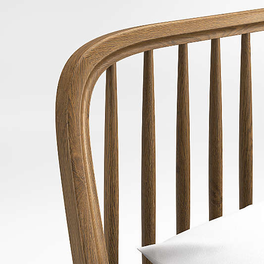 Bodie Spindle Flax Brown Wood Kids Queen Bed