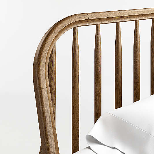 Bodie Spindle Flax Brown Wood Kids Bed