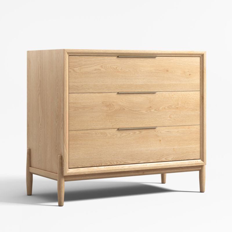 Bodie Natural Oak Wood Narrow 3-Drawer Kids Dresser - image 3 of 7