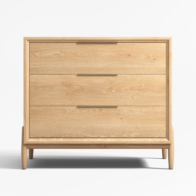 Bodie Natural Oak Wood Narrow 3-Drawer Kids Dresser - image 0 of 7