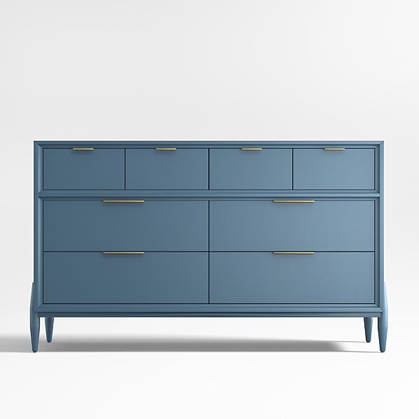 Blue Dressers Crate Barrel, Navy Blue And Grey Dresser With Gold Hardware