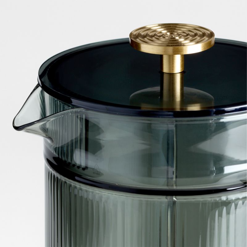 Bodum x Crate & Barrel Verona Smoke Double Wall French Press with Brass Knob - image 3 of 4