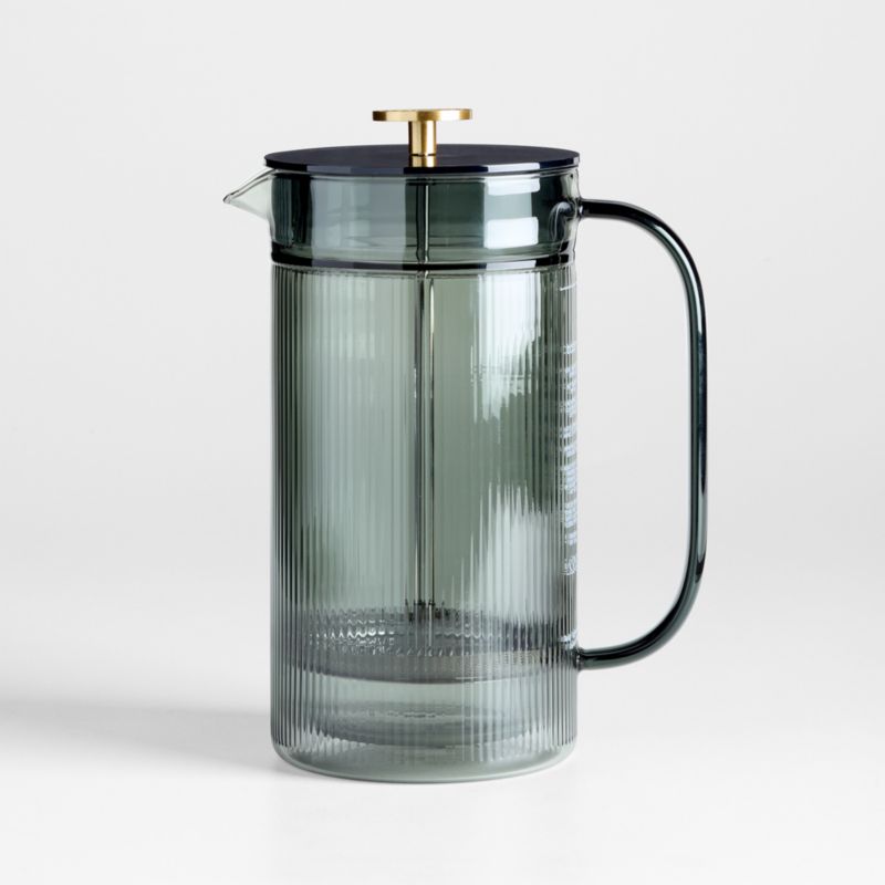 Bodum x Crate & Barrel Verona Smoke Double Wall French Press with Brass Knob - image 2 of 4