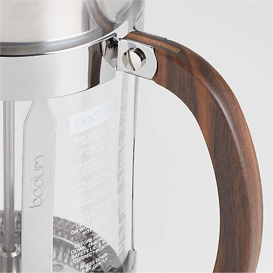 Bodum ® Chambord Stainless Steel 34-Oz. French Press with Walnut Wood Handle