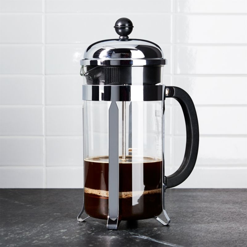 Fellow Clara French Press Matte Black with Walnut Accents