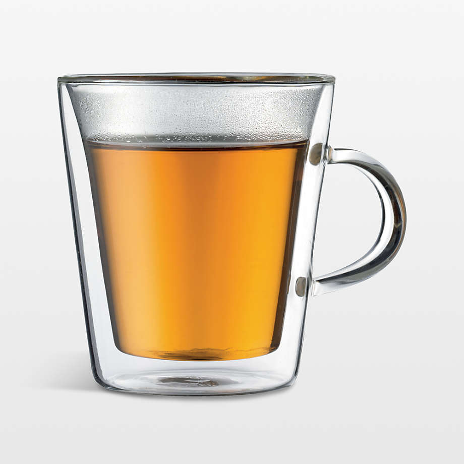 Bodum Canteen Double-Wall Glass 13.5-Oz. Mug + Reviews, Crate & Barrel