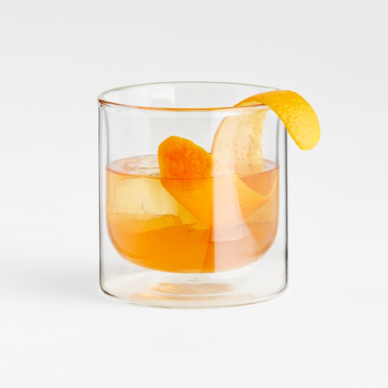 Bodum Double-Walled Double Old-Fashioned Glass + Reviews | Crate & Barrel