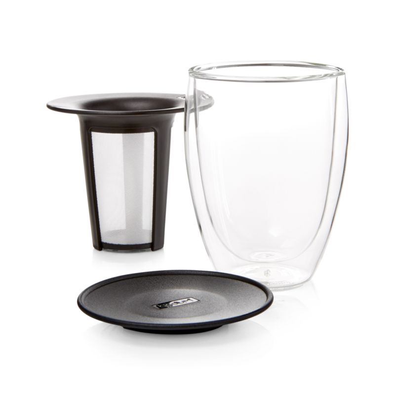 Bodum Tea for one 12oz tea strainer and base with Lost Malawi Single Estate  Engl