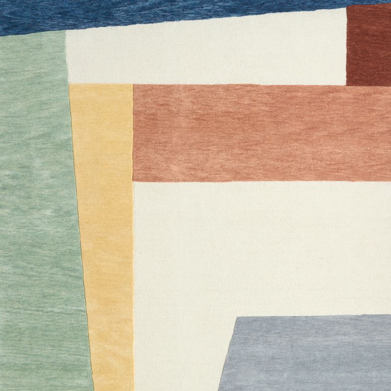 Bold Colorblock Wool Kids Area Rug 6'x9' - image 2 of 5