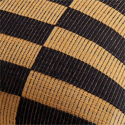 Bole Road Cape Town Ethiopian Cotton 20"x20"Beige Throw Pillow with Microfiber Insert